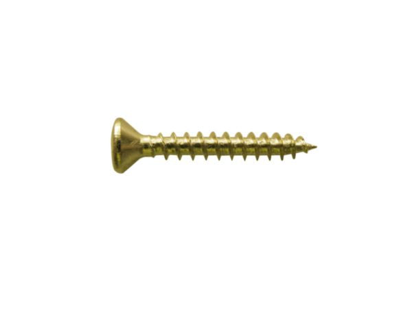 DINAC cross-head screws, brass-plated steel, L. 3.5 x W. 25 mm - 30 pieces