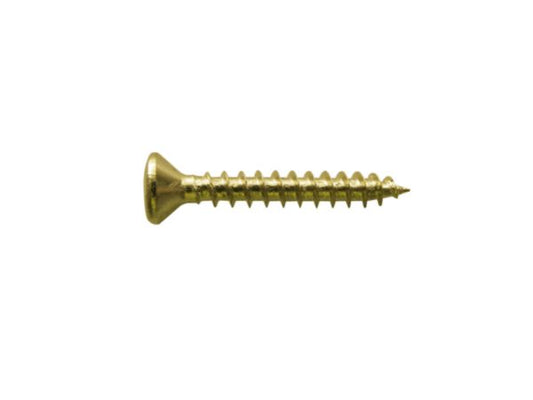 DINAC cross-head screws, brass-plated steel, L. 3.5 x W. 25 mm - 30 pieces