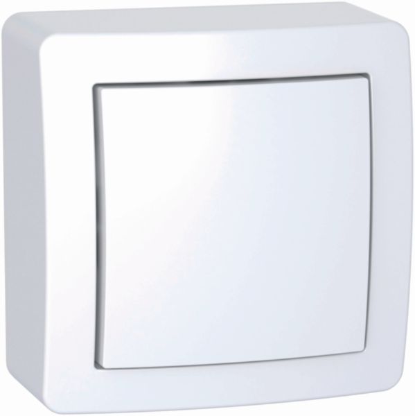 ALREA white two-way switch 10 A 250 V L. 3.4 x W. 6.2 x H. 6.2 cm