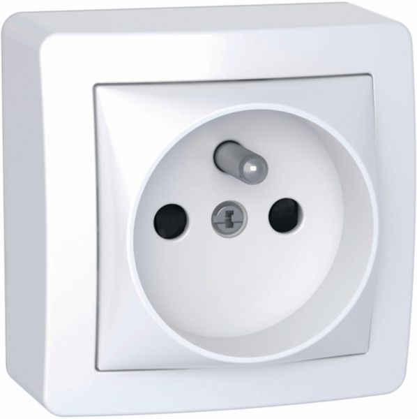 ALREA white 2P+E 16 A power socket l. 62 x teacher 35 x h. 62mm