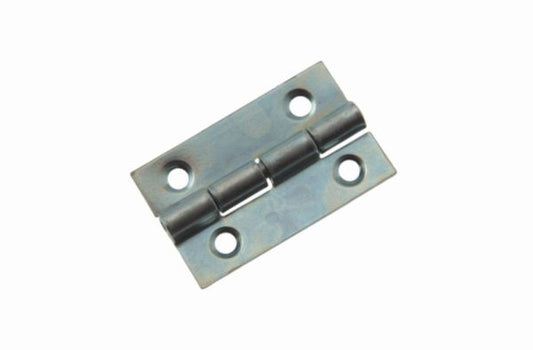 Charnière simple en acier zingué et axe en inox l. 35 x L. 30 mm - 2 pièces