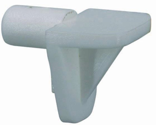 White plastic push-in shelf peg ø 5 mm - 100 pieces