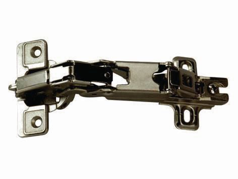 Invisible clip-on hinge in nickel-plated steel 165° straight arm ø 35 mm - 2 pieces