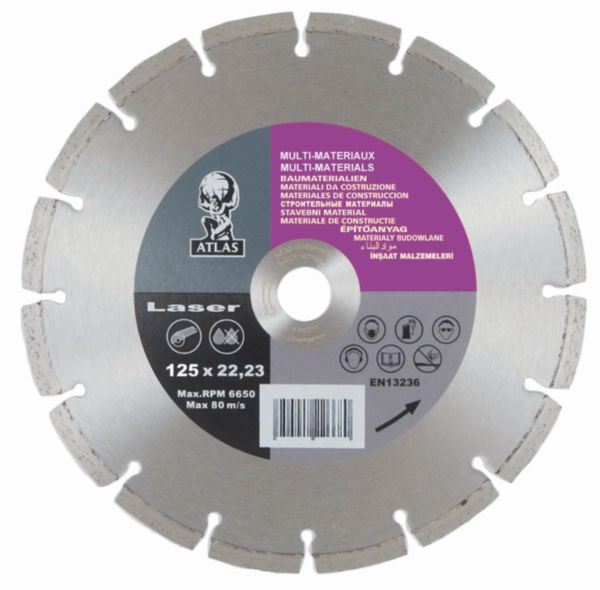 Atlas multi-material diamond disc 125 mm 