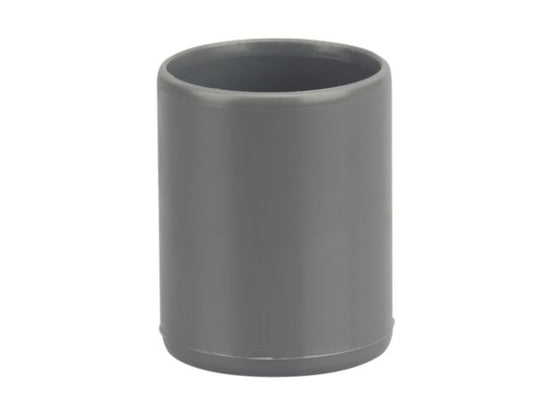 Female-female NF stop sleeve in grey PVC Ø 40 mm