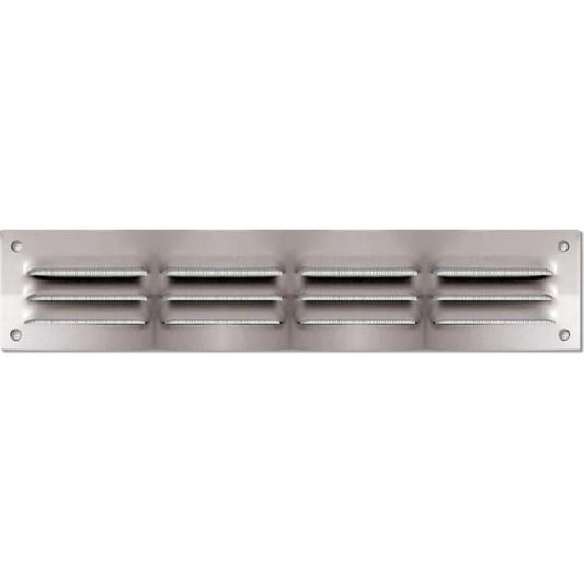 Grille de ventilation en aluminium avec moustiquaire L.300 l.50