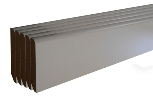 Plinthe MDF revêtue blanc arrondie h.70 x L.2000 x ép.9 mm - 5 pièces