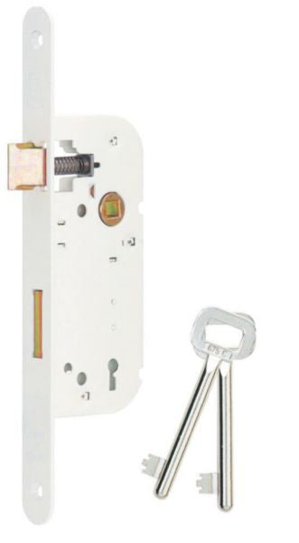 40 mm mortise lock + 3-groove strike plate 2 keys