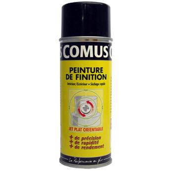 Bombe de peinture glycérophtalique de finition noir satin aérosol de 400 ml