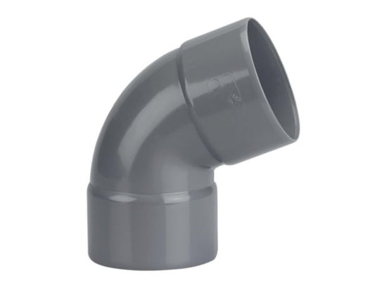 Coude simple NF en PVC gris femelle-femelle Ø 40 mm angle d'inclinaison 67° Ø extérieur 40 mm