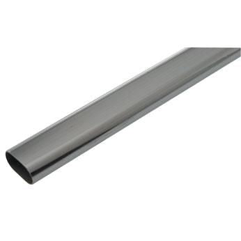 Oval chrome-plated steel wardrobe tube L. 2000 mm