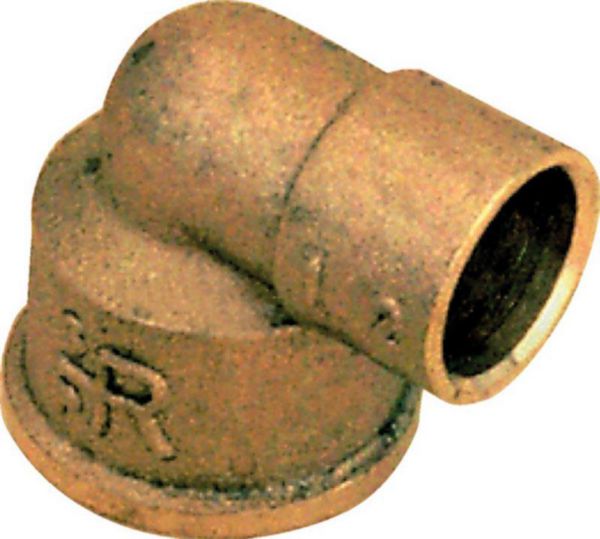 Brass elbow to weld female Ø 16 mm 1/2 bag of 2 pieces