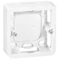 Surface frame for MOSAIC 2 screw support 2 modules depth 40 mm white width 83 mm