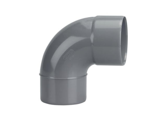 PVC NF male-female elbow 90° Ø 80 mm gray