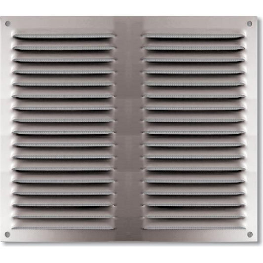 Grille de ventilation en aluminium avec moustiquaire L.200 l.200