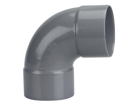 Coude PVC NF femelle-femelle 90° Ø 100 mm gris