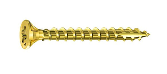Vis bois empreinte étoile en acier bichromaté ø 4 x L. 40 mm filet 22 mm boîte de 500 pièces