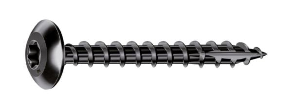 Black steel star-shaped hinge screw ø 6 x L. 50 mm vybac 20 pieces