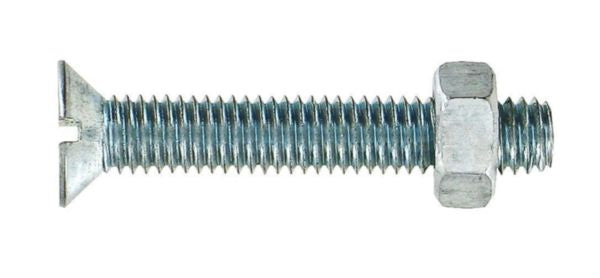 Slotted countersunk head bolt in zinc-plated steel ø 5 x L. 60 mm bag of 5 pieces