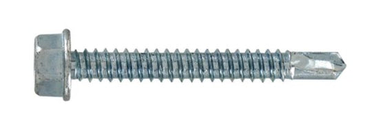 Self-drilling sheet metal screw with hexagonal head and base in zinc-plated steel ø 4.8 x L. 25 mm vybac of 110 pieces