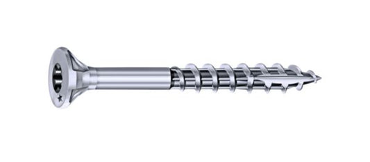 A2 stainless steel countersunk head wood screw with star drive, ø 4 x L. 40 mm, thread 22 mm, box of 200 pieces