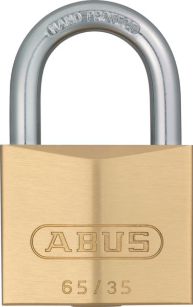 Brass padlock 35 mm with key opening 3 pcs