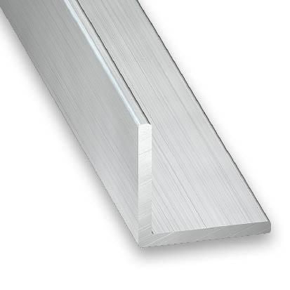 Raw aluminum angle h. 10 x l. 10 x th. 1 mm