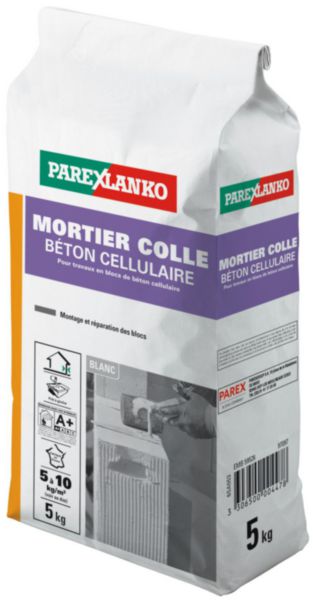 Mortier colle béton cellulaire blanc 5 kg