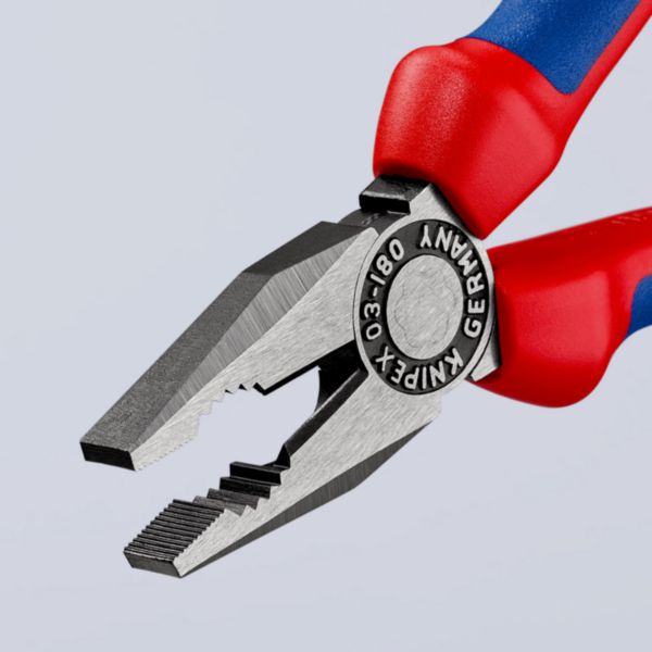 KNIPEX universal pliers black atramentized with bi-material handles 180 mm