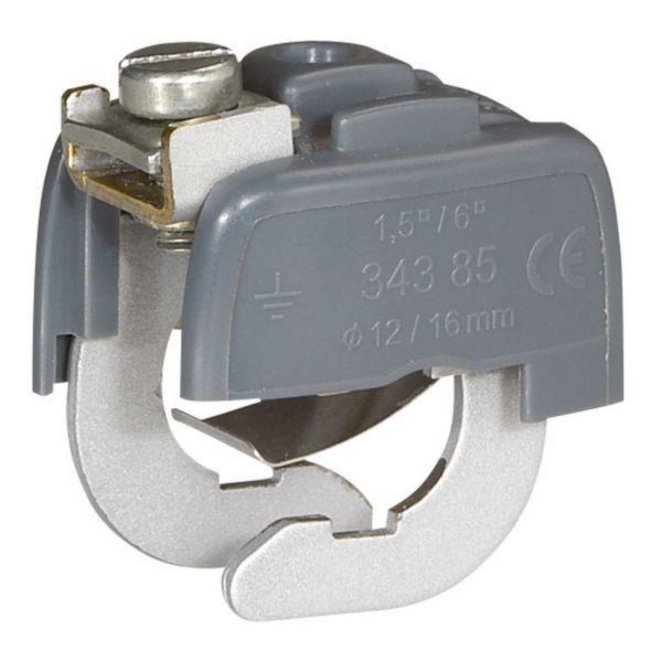 Quick connector for equipotential bonding 2 conductors Ø 12 to 16 mm connection section 6 mm²