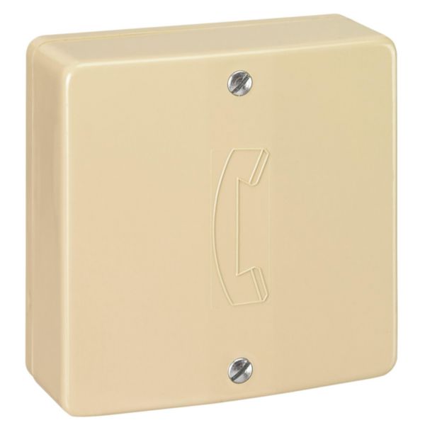 12-pin telephone apartment strip for beige branch, surface-mounted, screw-on installation