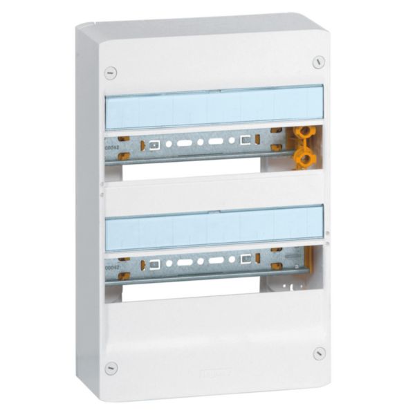 Coffret NF DRIVIA IK 05 blanc 2 rangées 13 modules l. 250 x h. 375 x p. 103,5 mm