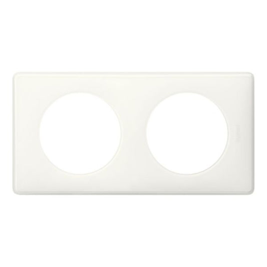 NF CELIANE double white finish plate 2 positions center distance 71 mm