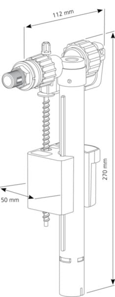 Complete double volume mechanism OPTIMA S/95L