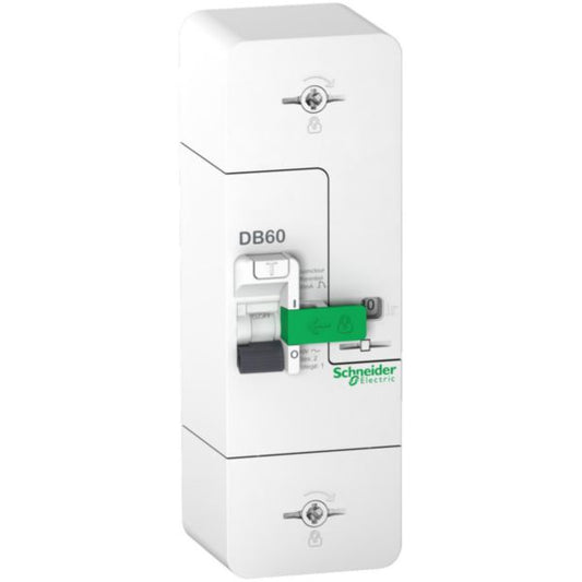 Resi9 DB60 - Circuit breaker connection - 1P+N - 30/45/60A 500mA - diff inst.