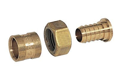 PER connector with free-sliding female nut Ø 16 mm 1/2