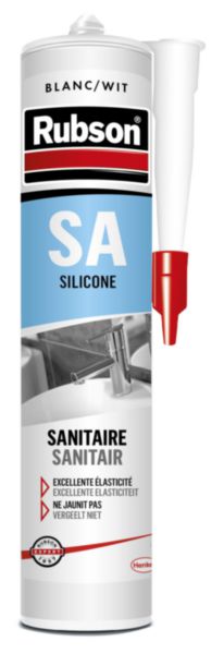 Mastic silicone blanc SA spécial sanitaire cartouche de 300 ml