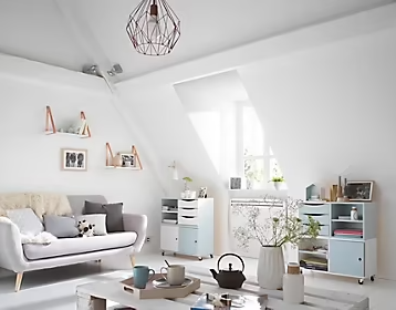 Peinture murs et plafonds en phase aqueuse Dulux Valentine mat blanc 10L +20% gratuit