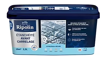 Etanchéité avant carrelage intérieur mat Ripolin 2,5L