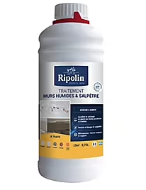 Traitement murs humides et salpêtre intérieur extérieur incolore Ripolin 0,75L