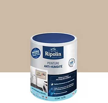 Peinture anti-humidité intérieur satin lin Ripolin 0,75L