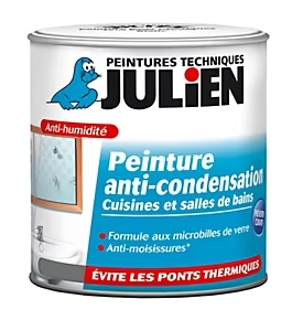 Peinture anti condensation cuisines et salles de bains Julien mat blanc mat 2,5L