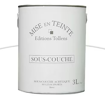 Sous-couche murs et boiseries Mise en teinte Tollens blanc 3L