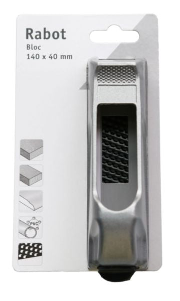 Rabot bloc gris L. 140 mm 280 g