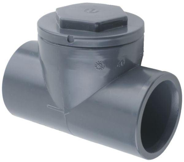 PVC NON-RETURN VALVE WITH SWING TO BE GLUED D50