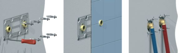 Installation template for ROBIFIX® single-hole sliding PER Ø 16 mm Ø 1/2 max pressure 10 bar