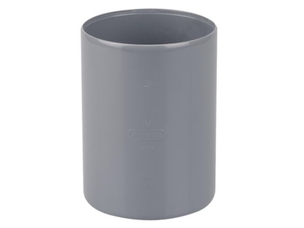 PVC NF female-female sliding sleeve Ø 100 mm gray