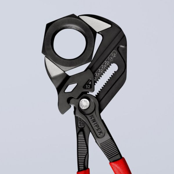 Grey altramentized pliers wrench with plastic sheath 250 mm