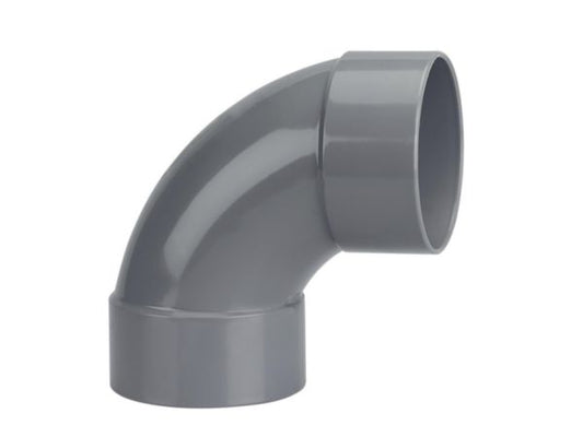 PVC NF female-female elbow 90° Ø 80 mm gray