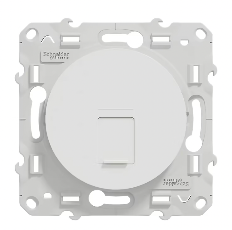 Prise RJ45 Schneider Electric grade 3 catégorie 6 STP odace blanc
